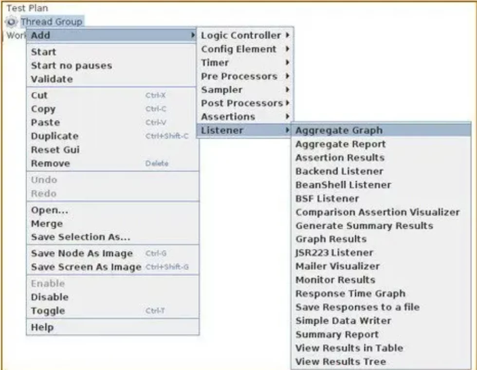 Snímka obrazovky pridnia nového listenera
